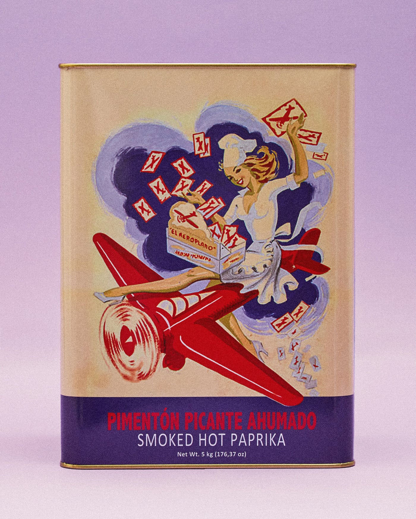 Decorative tin Vintage Big size Smoked Hot Paprika